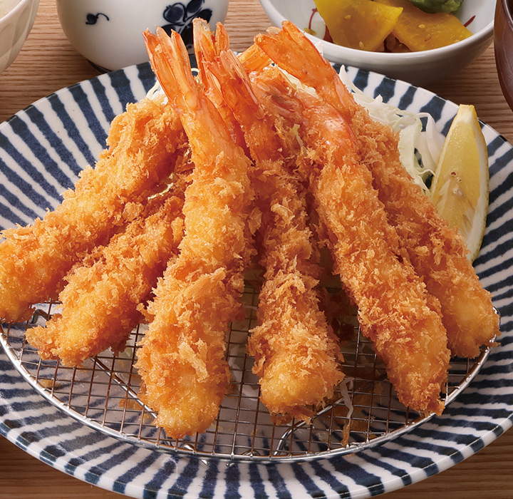 夢見亭の海老フライ定食